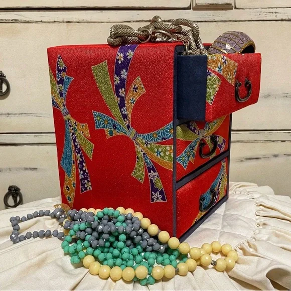 Vintage Japanese washi chest of drawers - Picture 3 of 6